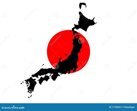 Map Of Japan Flag