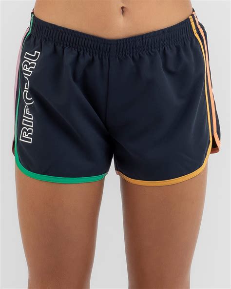 Shop Rip Curl Girls' Day Break Board Shorts In Navy - Fast Shipping ...