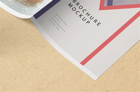 Floating A4 Bi-Fold Brochure Mockup | ZippyPixels