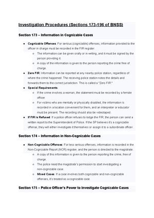 BNSS Mid-Sem 2024 Notes: Understanding Arrest & Constitutional Rights ...