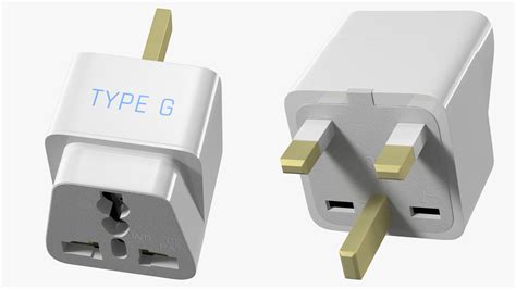 Electrical Plug Type G Adapter White 3D - TurboSquid 1838127