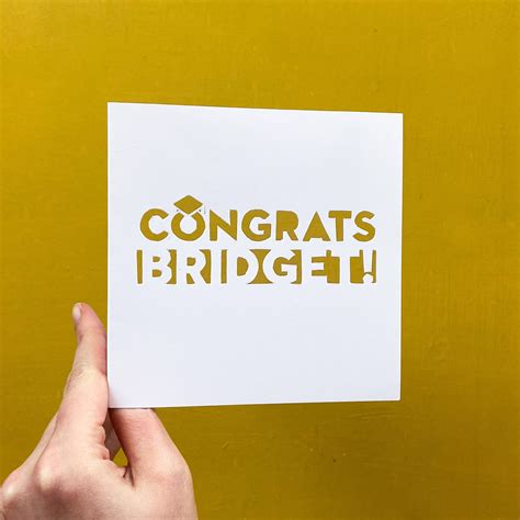 Custom Congratulations Card Personalized Graduation Cards - Etsy