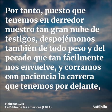 Hebreos 12:1 - Biblia