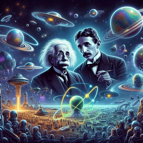 Tesla VS Einstein | Tablolar, Resim, Çizim