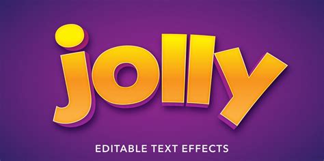 Jolly text 3d style editable text effect | Premium Vector