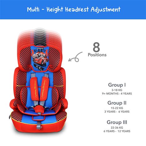 Disney Cars Lightning McQueen Baby/Kids 3-in-1 Car Seat + Booster Seat ...