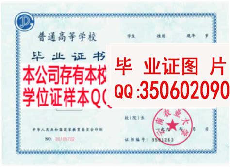 云南农业职业技术学院毕业证档案样本模板