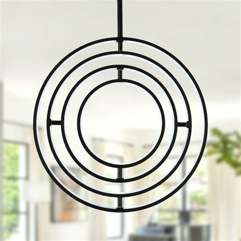 Cusp Barn Chandelier 1-Light Matte Black Modern/Contemporary Led Cage ...