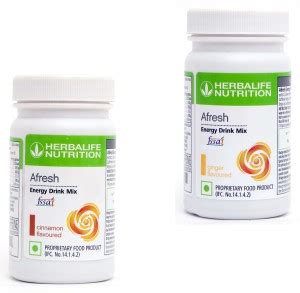HERBALIFE Afresh Energy Drink Mix - Cinnamon & Ginger FLavor With Green ...