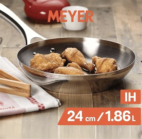 Meyer Select Stainless Steel Frypan, 24 cm, Induction and Gas Compatib ...
