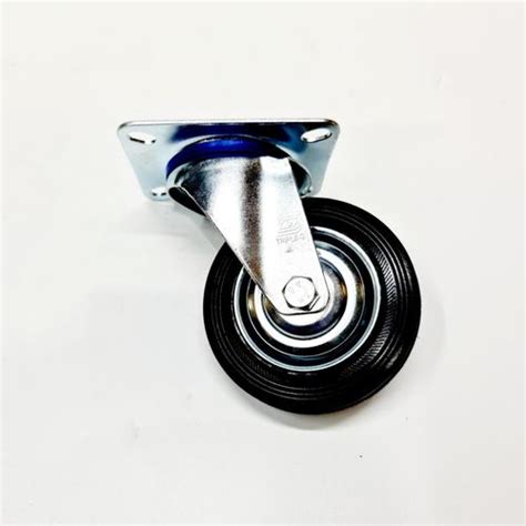 Jual Roda Troli Karet 4 inch Plat Hidup Roda Karet 4 inch - Kota ...