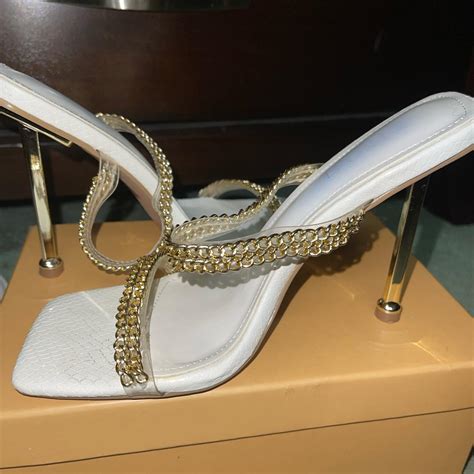 Simmi Women's White Sandals | Depop