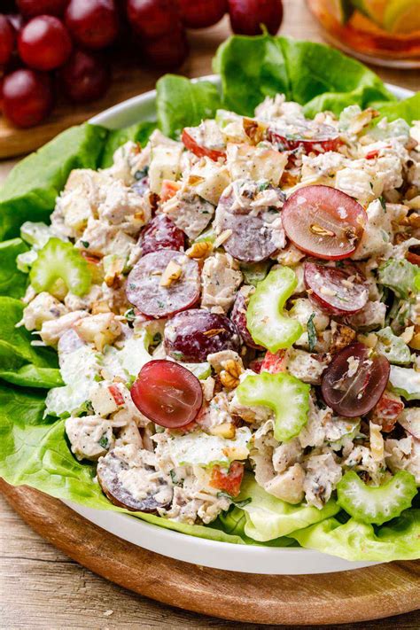 Waldorf Chicken Salad with Apples, Grapes & Walnuts - Paleo Grubs