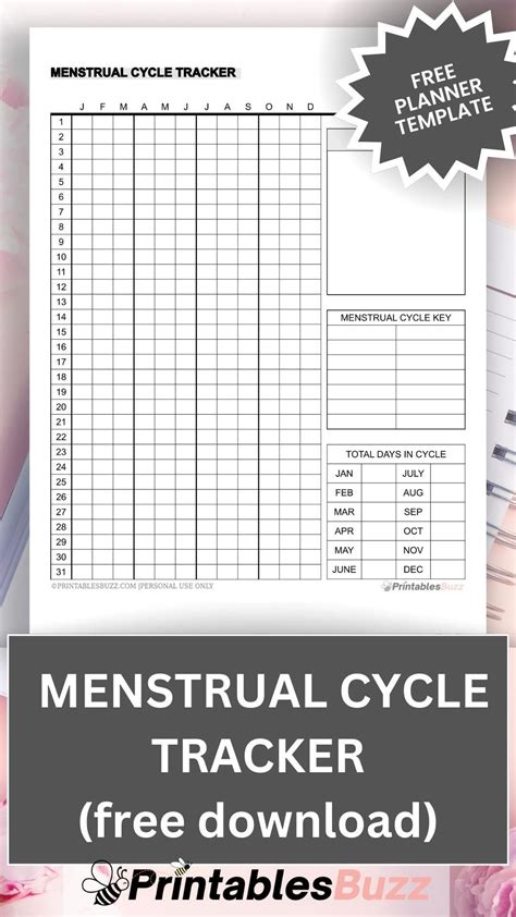 Menstrual Tracker Printable - Educational Printable Worksheets
