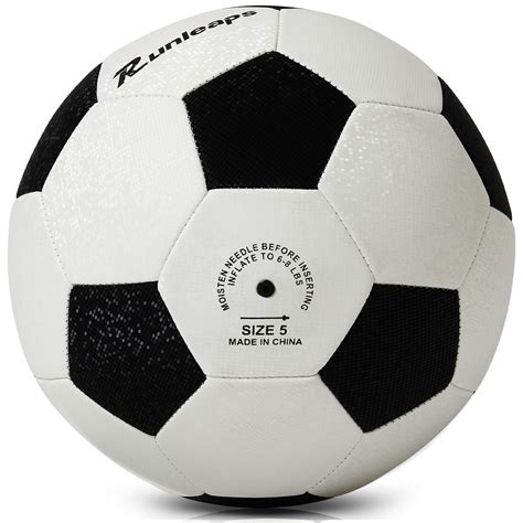 Runleaps Soccer Balls Youth, Soccer Ball Size 5 Classic Thicker PU ...