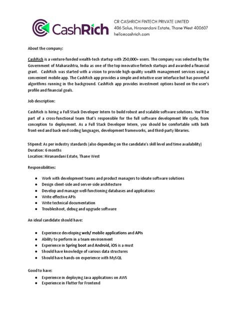 Java Full-Stack Developer Intern 的图像结果