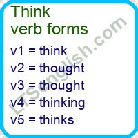 Think verb forms - Learn English Free Online | LTSenglish.com