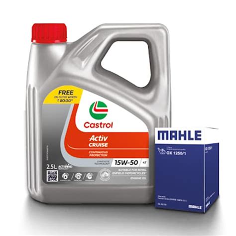Castrol Activ CRUISE 15W-50 Engine Oil for Royal Enfield Bikes(2.5L ...