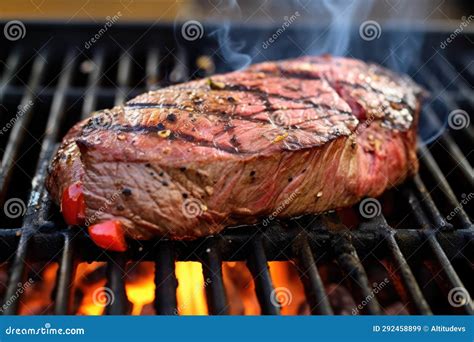 Moist Grilled Sirloin Steak on a Charcoal Grill Stock Image - Image of ...