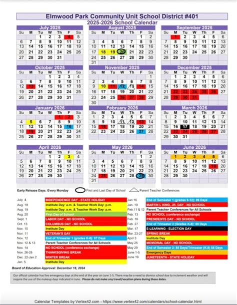 EPHS ECHS ELMBROOK SCHOOL Calendar 25-26 [PDF] REVISED - EduCounty