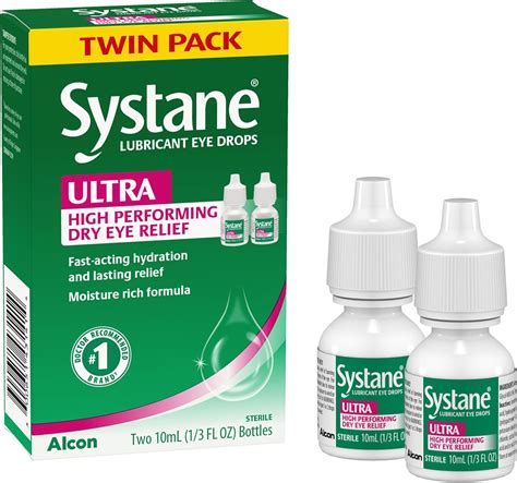 Systane Ultra Lubricant Eye Drops, Artificial Tears for Dry Eye, Twin ...