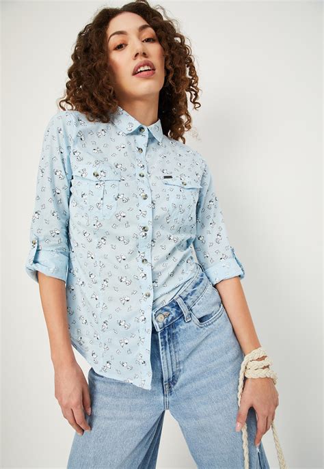 Buy Women Snoopy Printed Shirt Online at just Rs. 799.0 - 1000013301733 ...