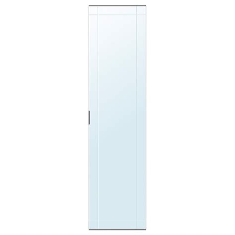 KAMMARTORP mirror door w soft closing hinges, grey, 50x195 cm (191 ...