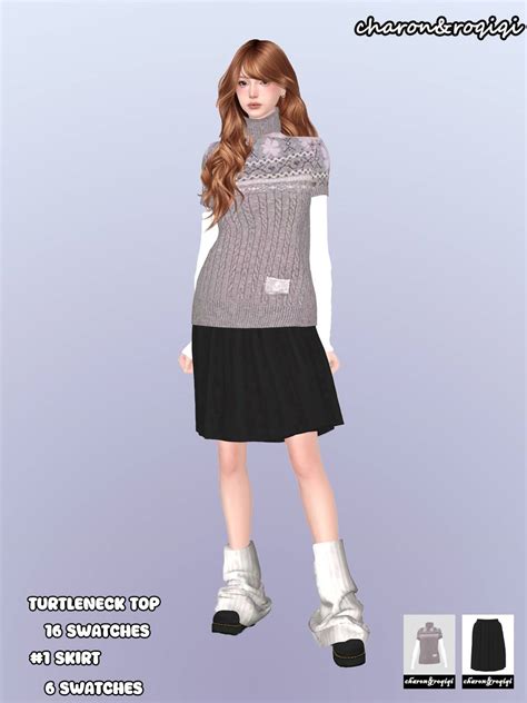 [charon&roqiqi]turtleneck top - Gallery - The Sims 4 Create a Sim - CurseForge