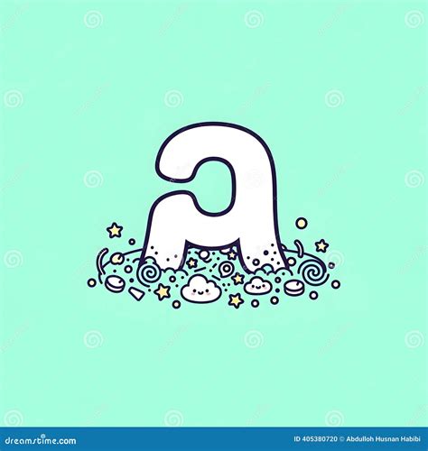 Whimsical Lowercase Doodle Alphabet Letters Cartoon Vector ...