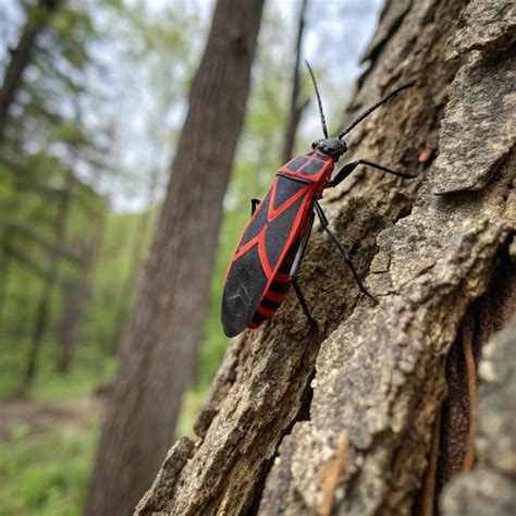 A large bug on a tree with the number 1 on it | Premium Photo