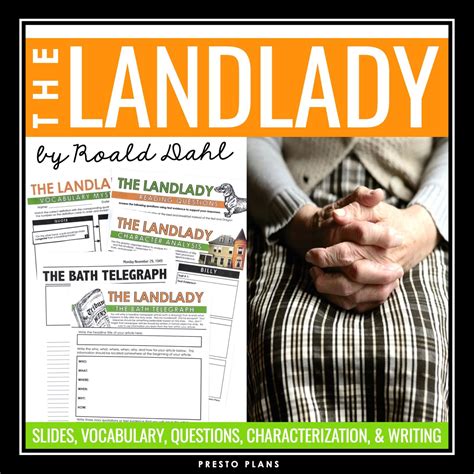 The Landlady by Roald Dahl - Short Story Unit Slides, Assignments, Activities - prestoplanners.com