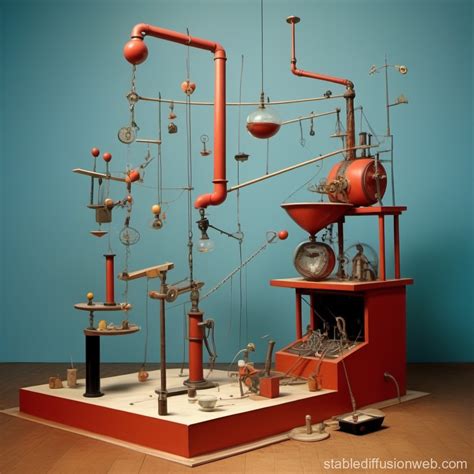Surrealistic Rube Goldberg Machine Installation | Stable Diffusion Online