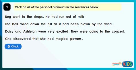 Year 4 Pronoun or Noun? Game | Classroom Secrets Kids