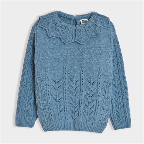 Mi Arcus - Bonjour Azure Knitted Sweater - Buy Baby Sweater Full Sleeves