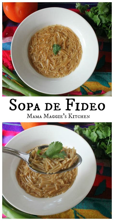 Sopa de Fideo. Mexican food doesn't get any more authentic than this ...