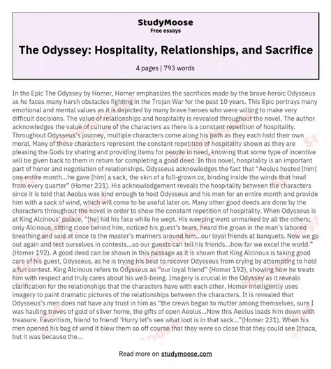 Epic Poem The Odyssey