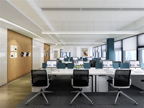 服装公司办公室办公区域装修设计案例效果图_岚禾办公空间设计