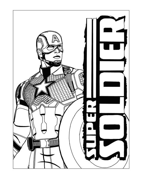 Captain America Coloring Pages – Printable Coloring Pages. FREE