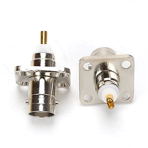 Buy TLS.eagle BNC Female 4 Holes Flange Panel Solder Post Plug ...