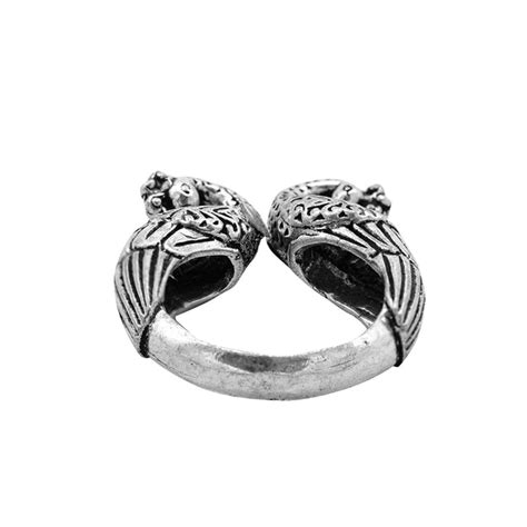 Viti Peacock Silver Oxidized Ring – Teejh