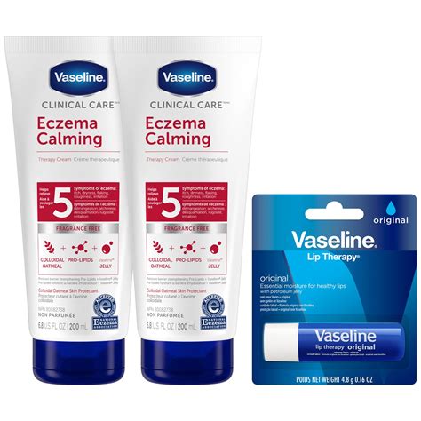 Amazon.com : Vaseline Eczema Lotion, Calming Therapy Cream 2-Pack with ...