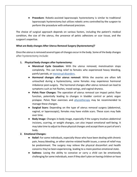 PPT - Changes in The Body After Uterus Removal PowerPoint Presentation - ID:13353343