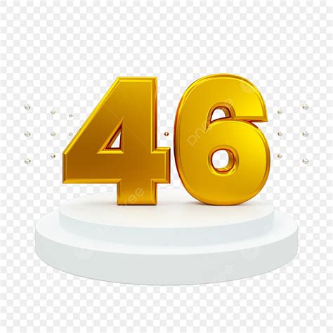 Gold Number 46 (number Image & Photo (Free Trial) | Bigstock