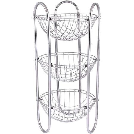 Master 3-Tier Round Shape Rack Fruits & Vegetable Onion Trolley ...