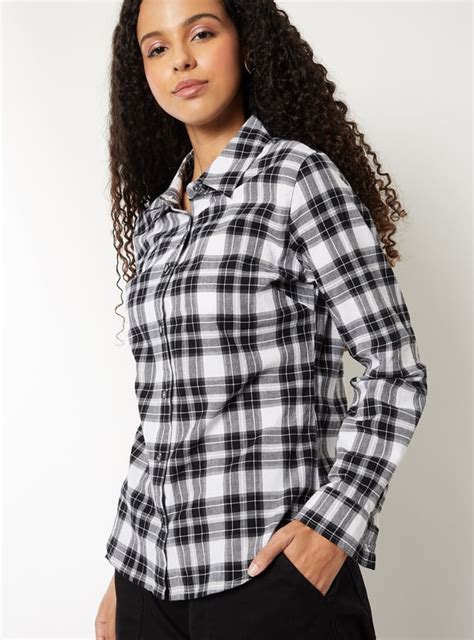 Buy Women Checked Slim Fit Shirt Online at just Rs. 799.0 ...