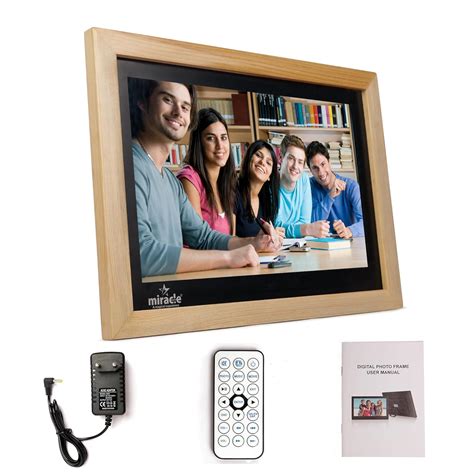 Buy Miracle Digital 12'' HDMI Wooden Hi-Def Digital Photo Frame Premium ...