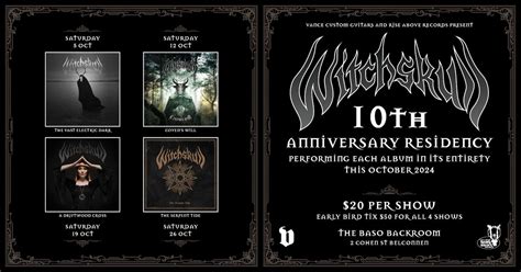 Witchskull 10th Anniversary Residency, The Baso Canberra, 5 October ...