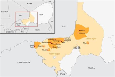Map of Niger Civil War