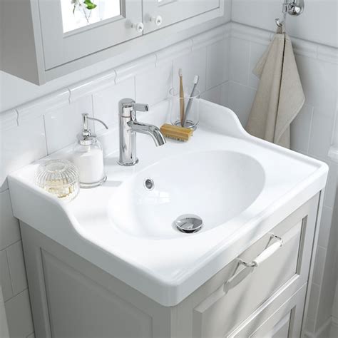 TÄNNFORSEN / RUTSJÖN wash-stnd w drawers/wash-basin/tap, white ...