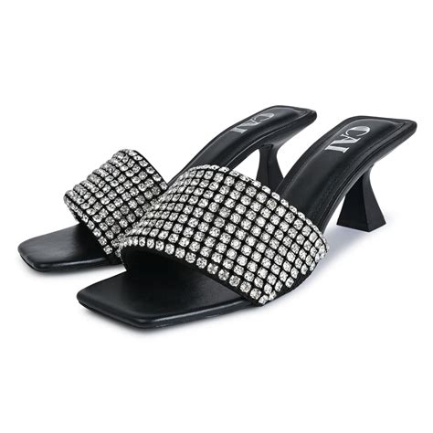 Diamond Glitter Black Heel – The CAI Store